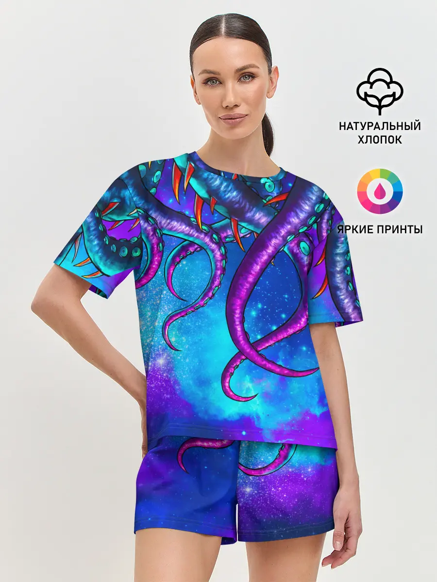 Женская пижама с шортами / Щупальца