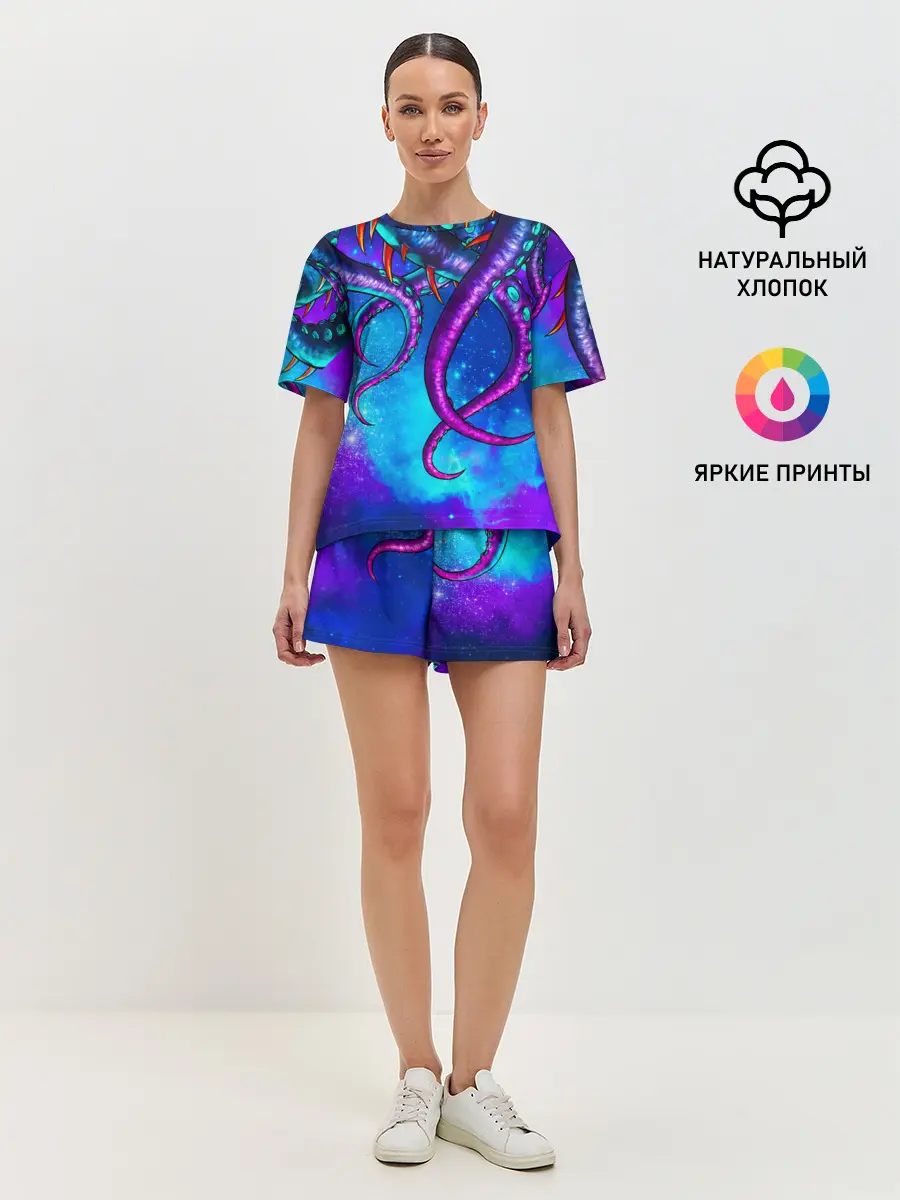 Женская пижама с шортами / Щупальца