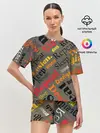 Женская пижама с шортами / Буквы-надписи