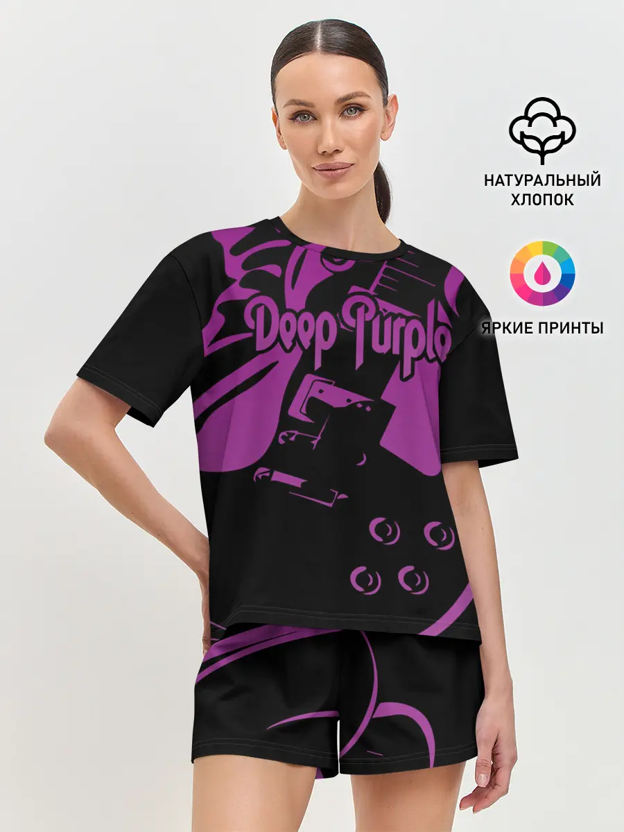 Женская пижама с шортами / Deep Purple