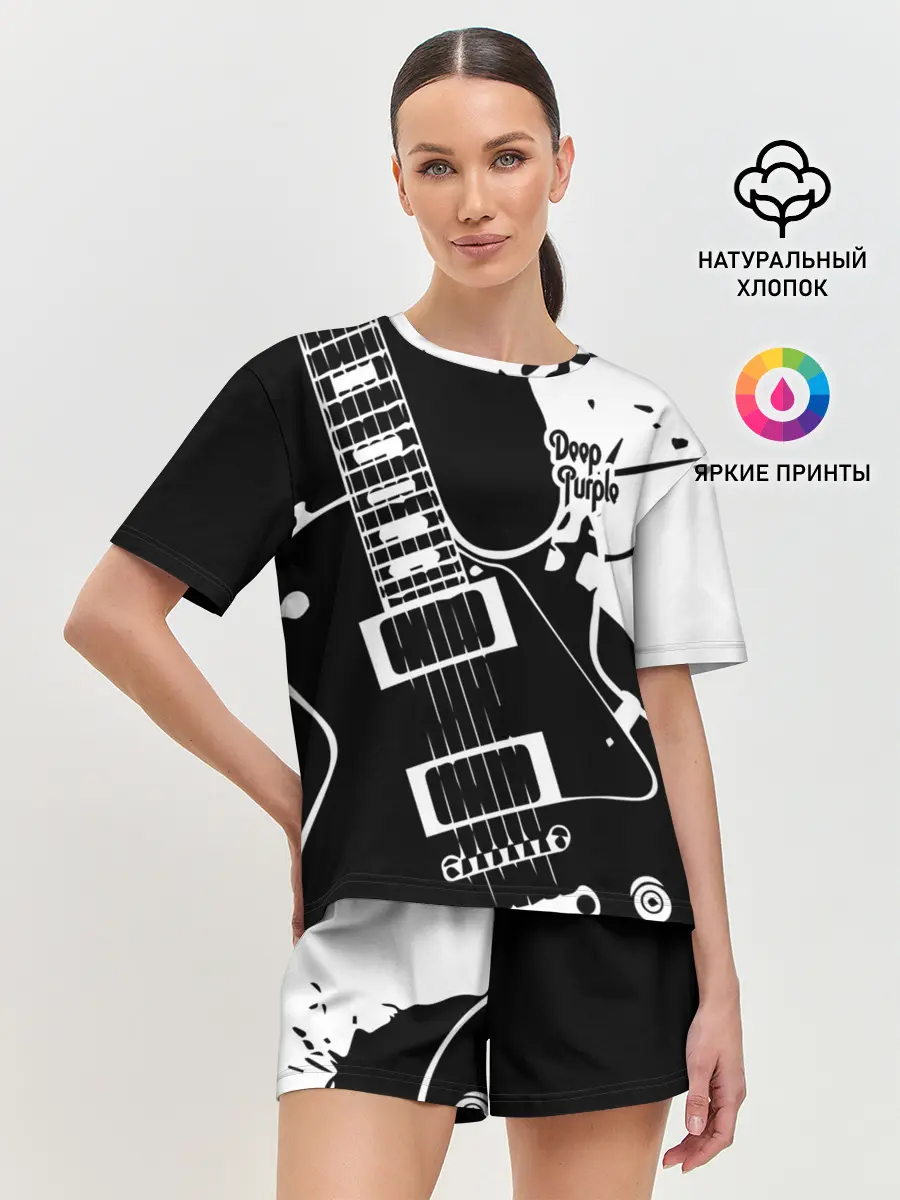 Женская пижама с шортами / Deep Purple