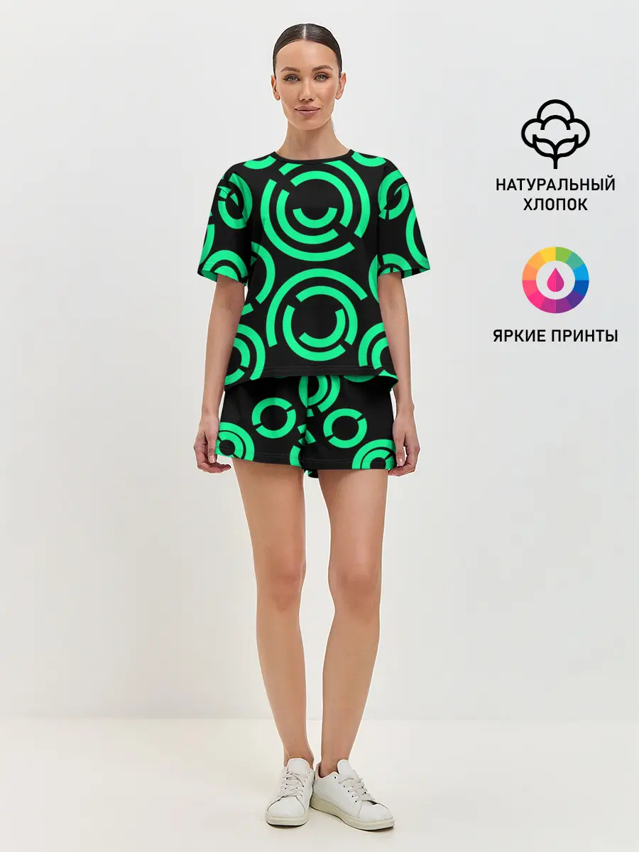 Женская пижама с шортами / Полукруг