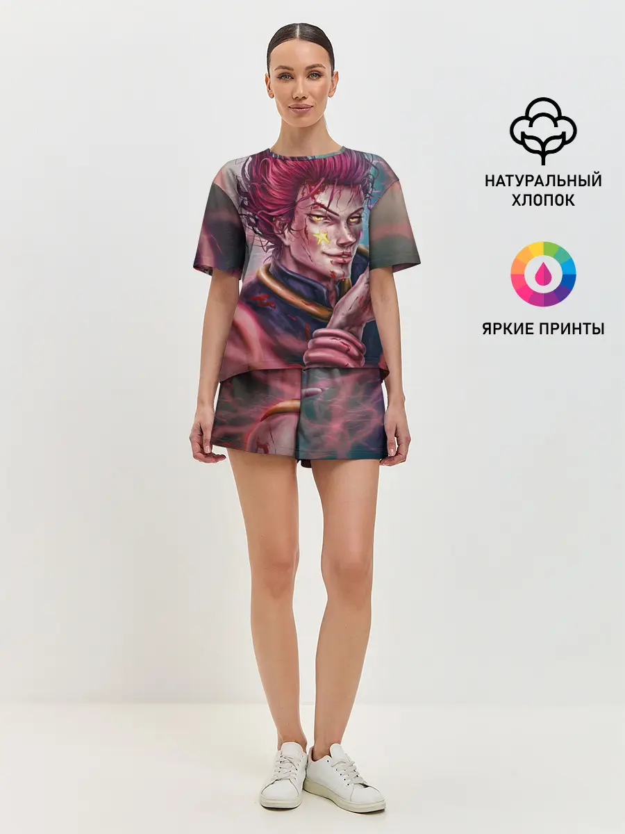 Женская пижама с шортами / Хисока Мороу реалистичный арт