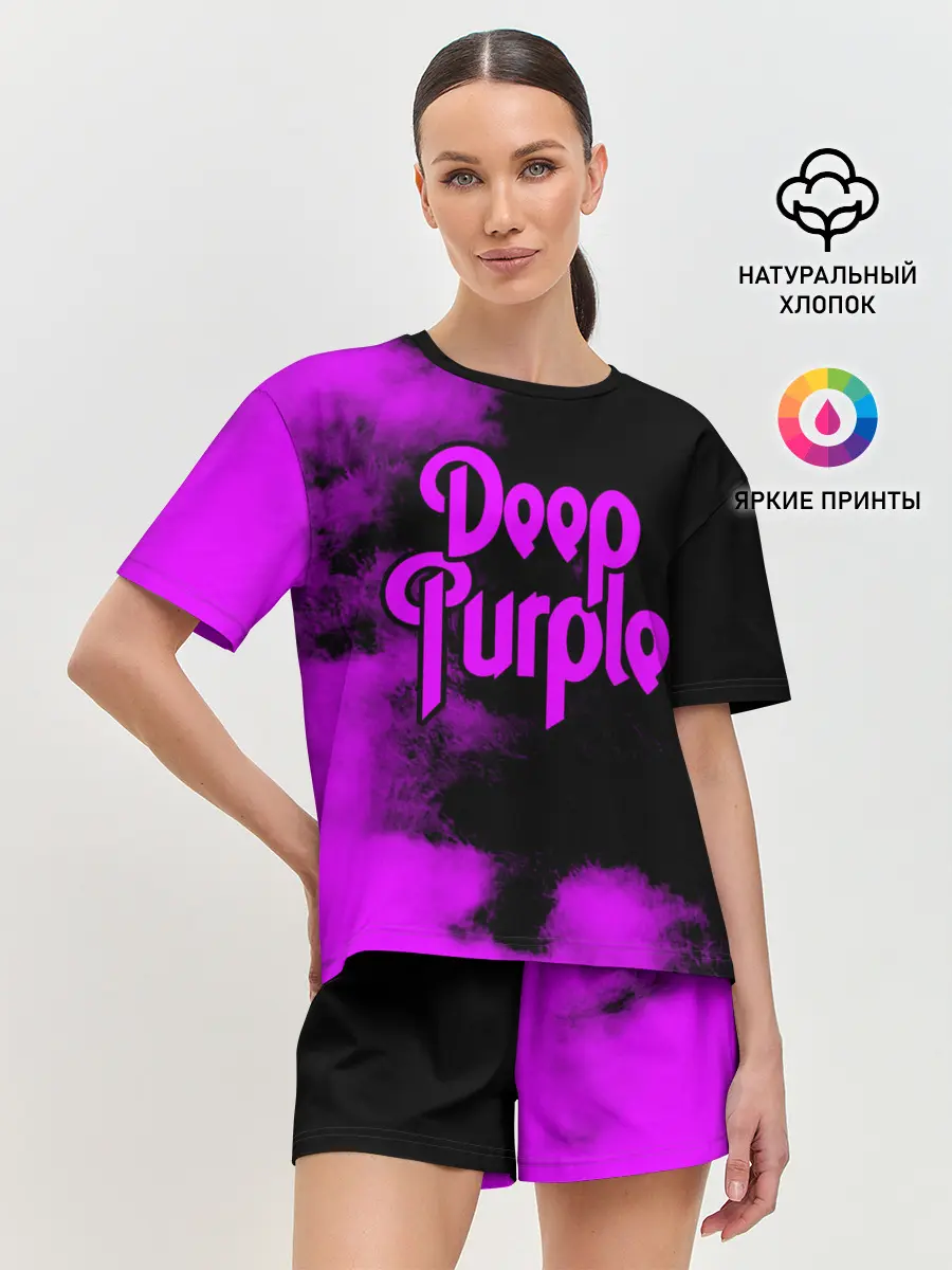 Женская пижама с шортами / Deep Purple