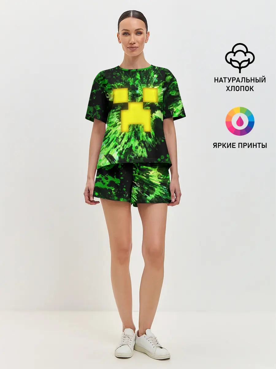 Женская пижама с шортами / Minecraft / Майнкрафт