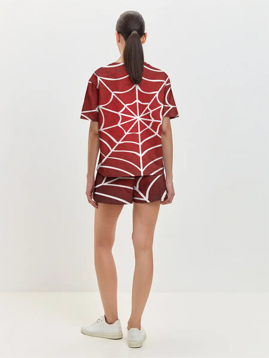 Женская пижама с шортами / Паутина