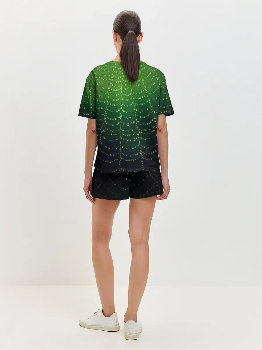 Женская пижама с шортами / Паутина в лесу