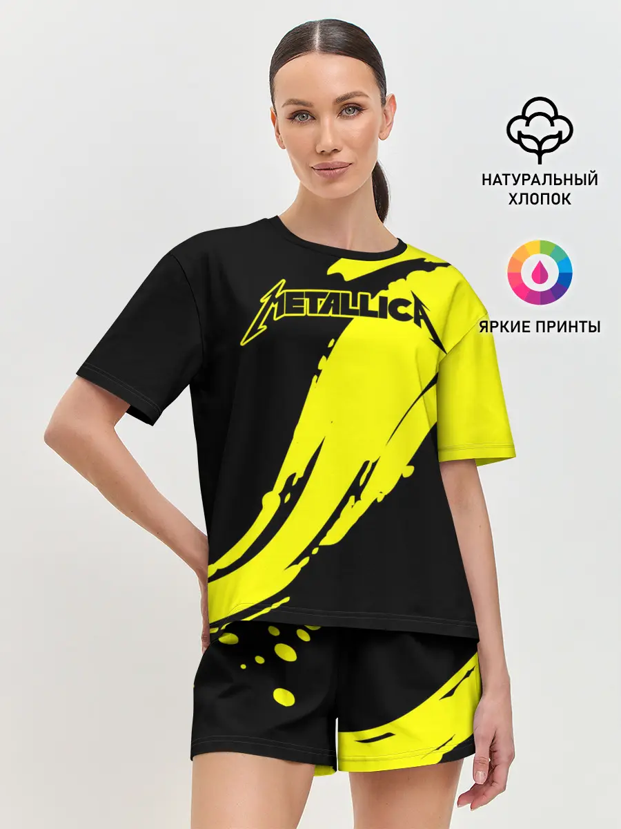 Женская пижама с шортами / Metallica