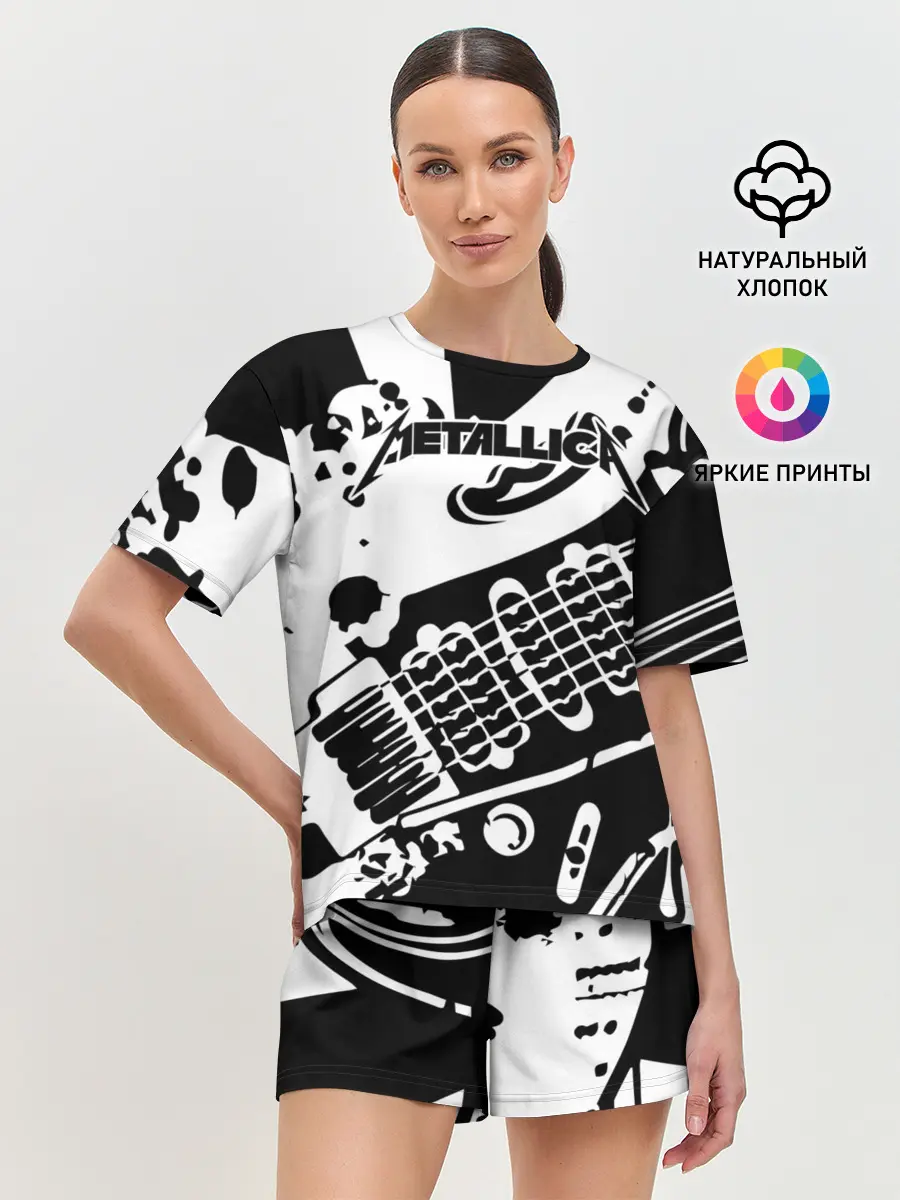 Женская пижама с шортами / Metallica