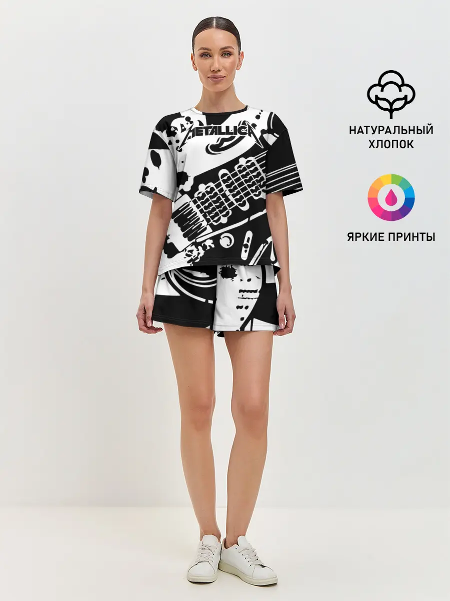 Женская пижама с шортами / Metallica