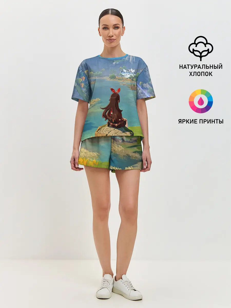 Женская пижама с шортами / Genshin Impact