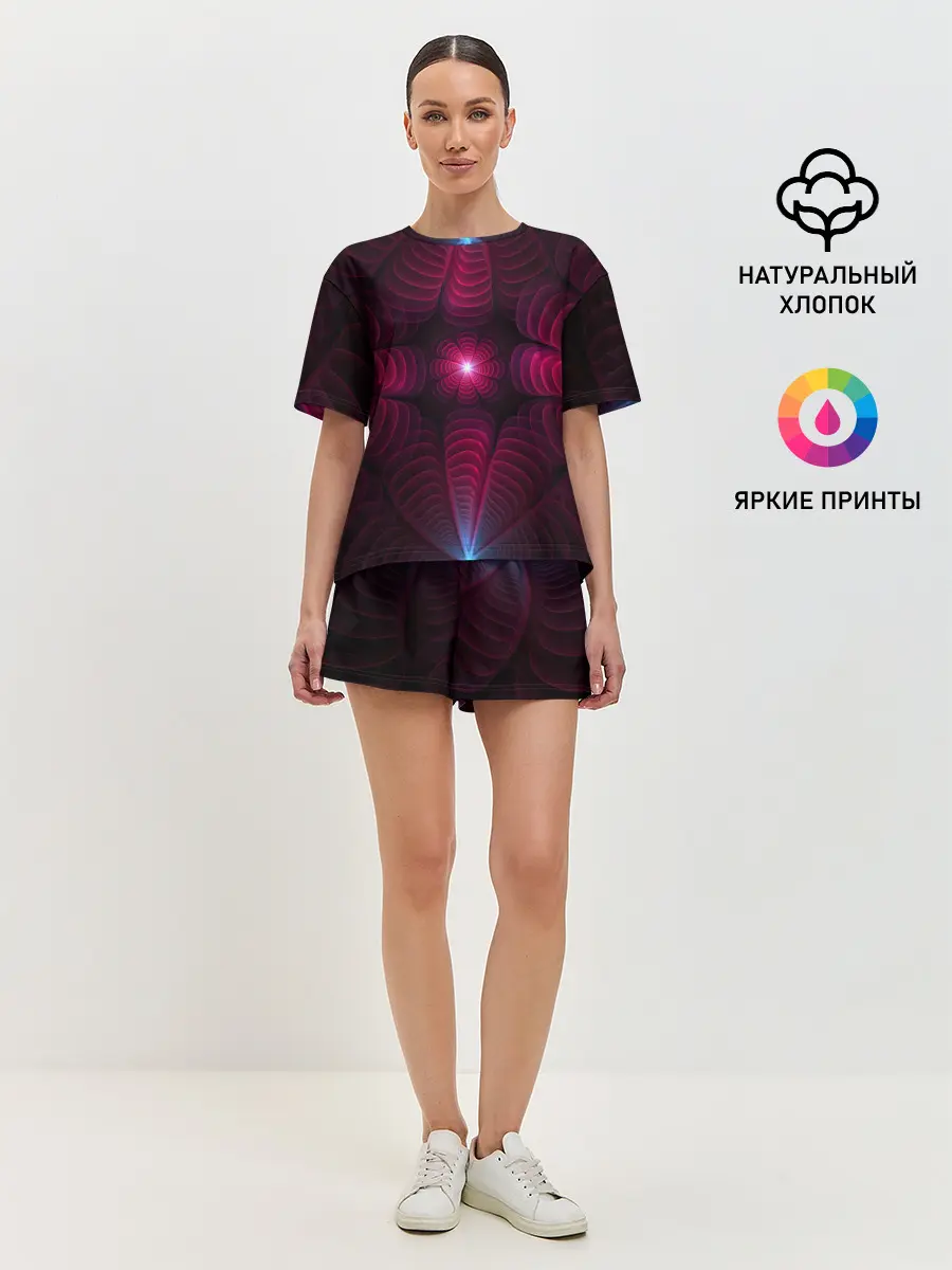 Женская пижама с шортами / Инопланетные цветы