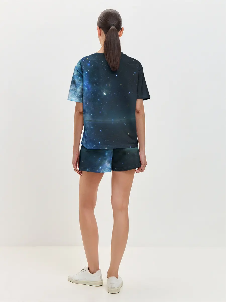 Женская пижама с шортами / Космос