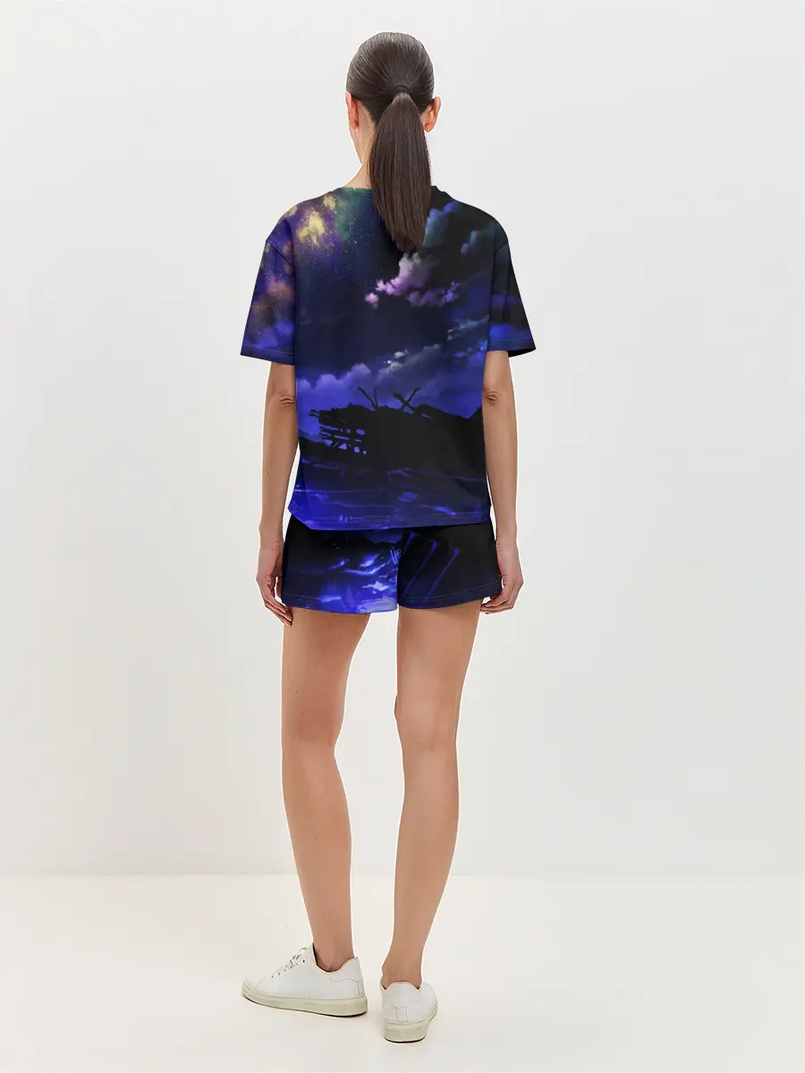 Женская пижама с шортами / Ночной закат