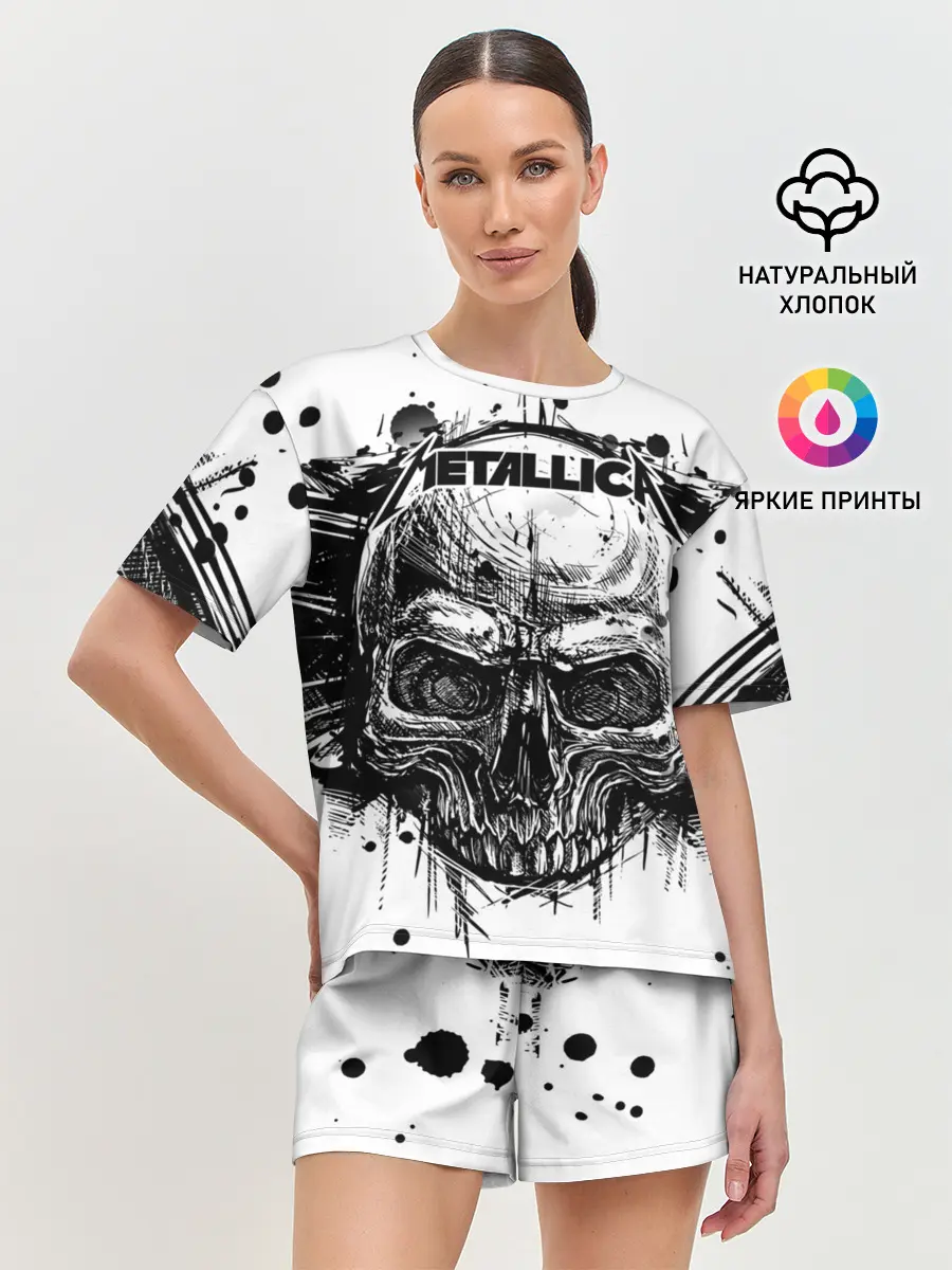 Женская пижама с шортами / Metallica