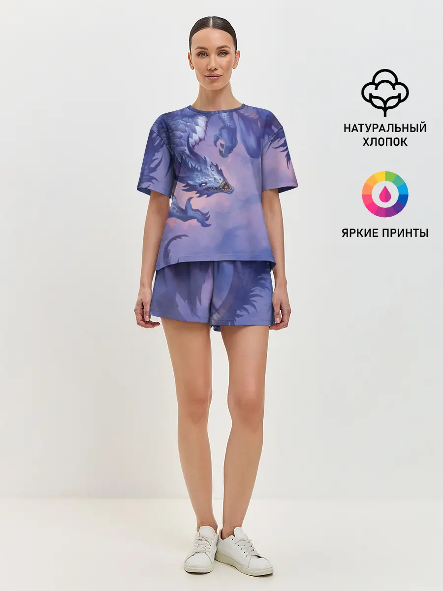 Женская пижама с шортами / Дракон воды