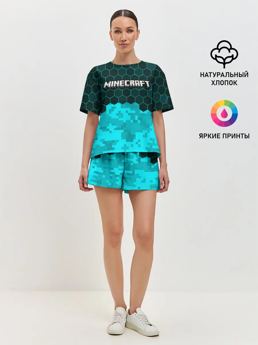 Женская пижама с шортами / MINECRAFT / МАЙНКРАФТ