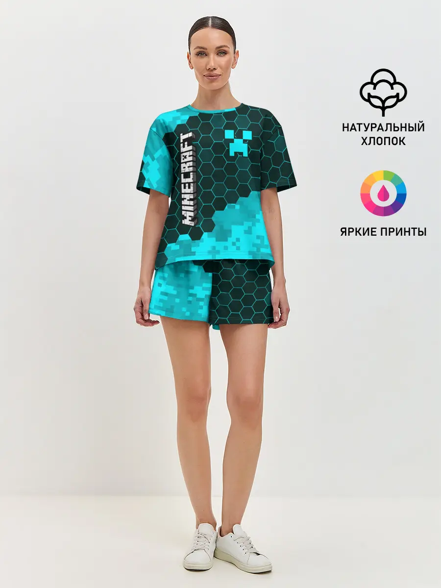 Женская пижама с шортами / MINECRAFT / МАЙНКРАФТ