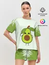 Женская пижама с шортами / Авокадо