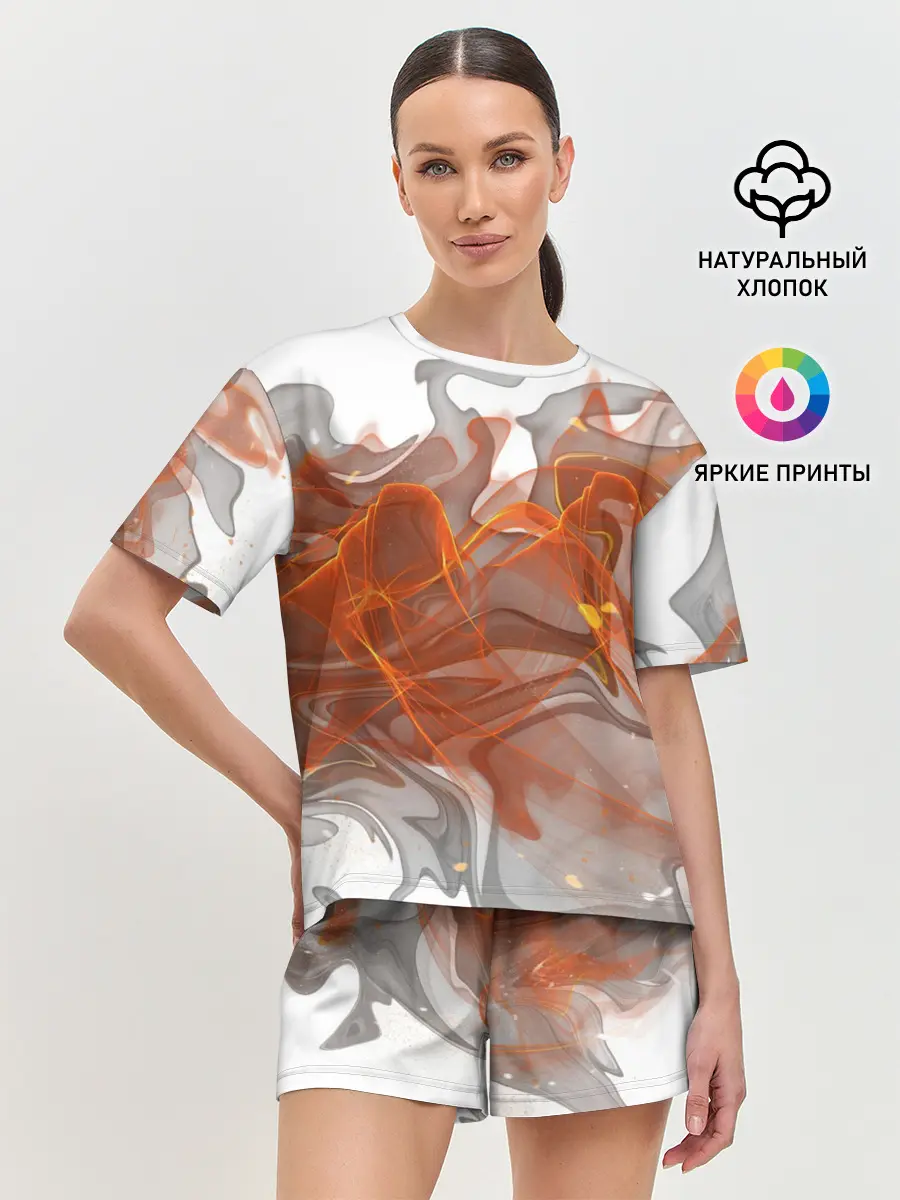 Женская пижама с шортами / ОГОНЬ