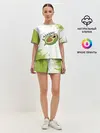 Женская пижама с шортами / Авокадо