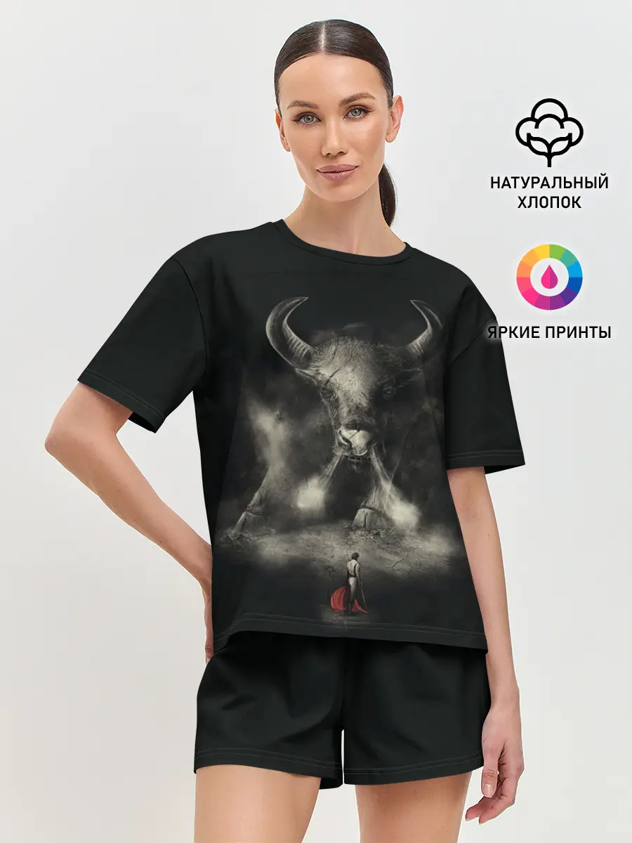 Женская пижама с шортами / Бык 2021