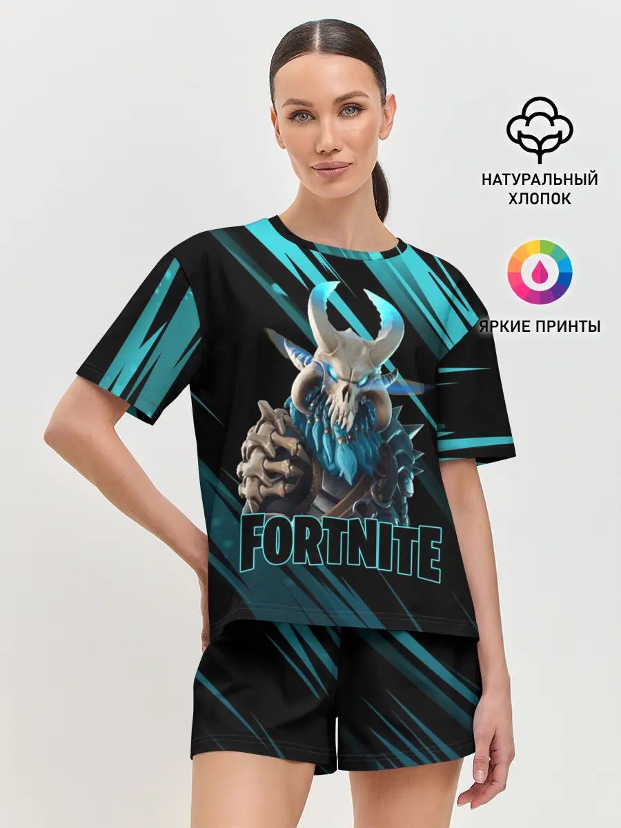 Женская пижама с шортами / Fortnite | Фортнайт