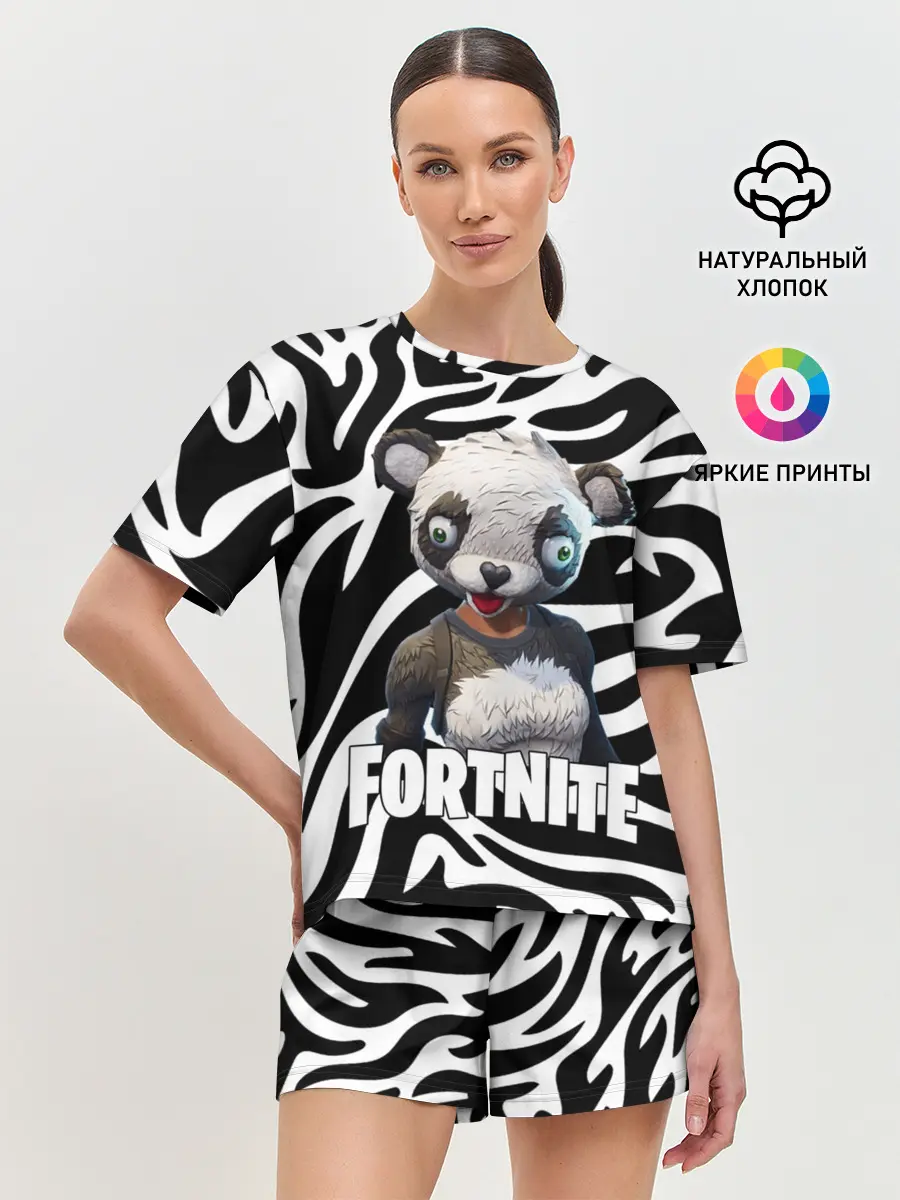 Женская пижама с шортами / Fortnite | Panda