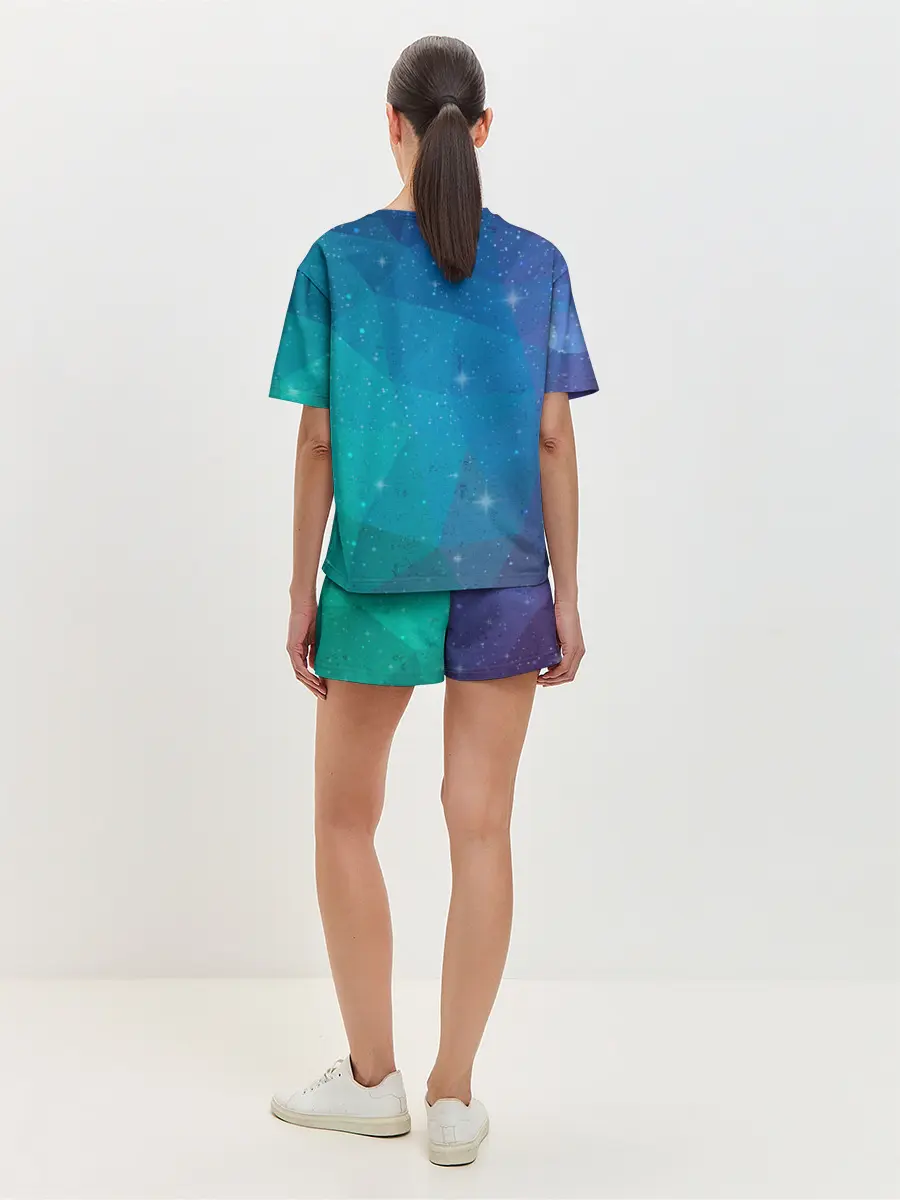 Женская пижама с шортами / Космос