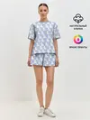 Женская пижама с шортами / Голубой мегамозг