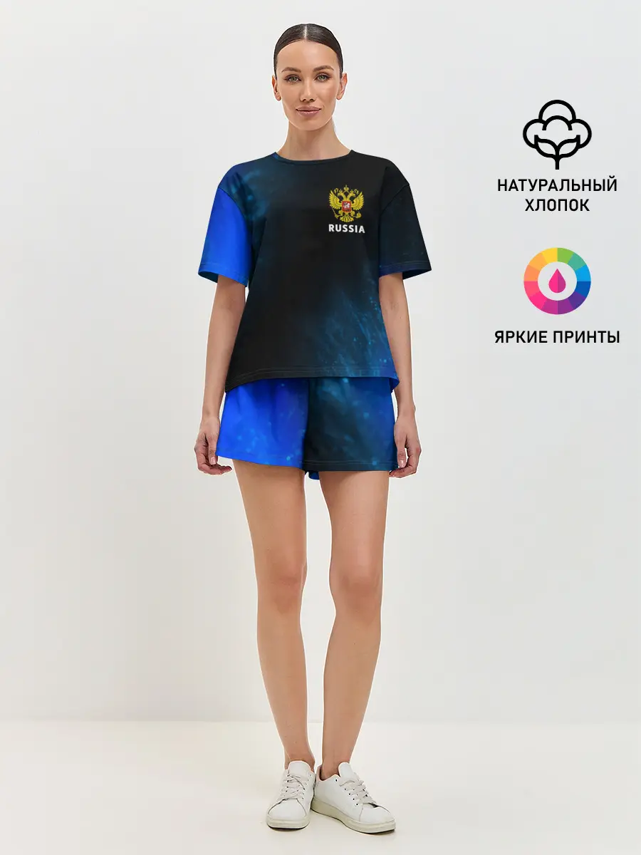 Женская пижама с шортами / RUSSIA / РОССИЯ