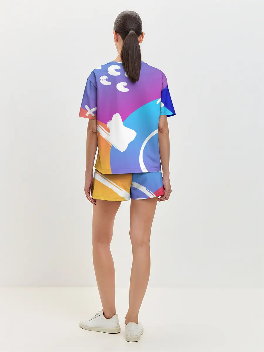 Женская пижама с шортами / Градация цвета