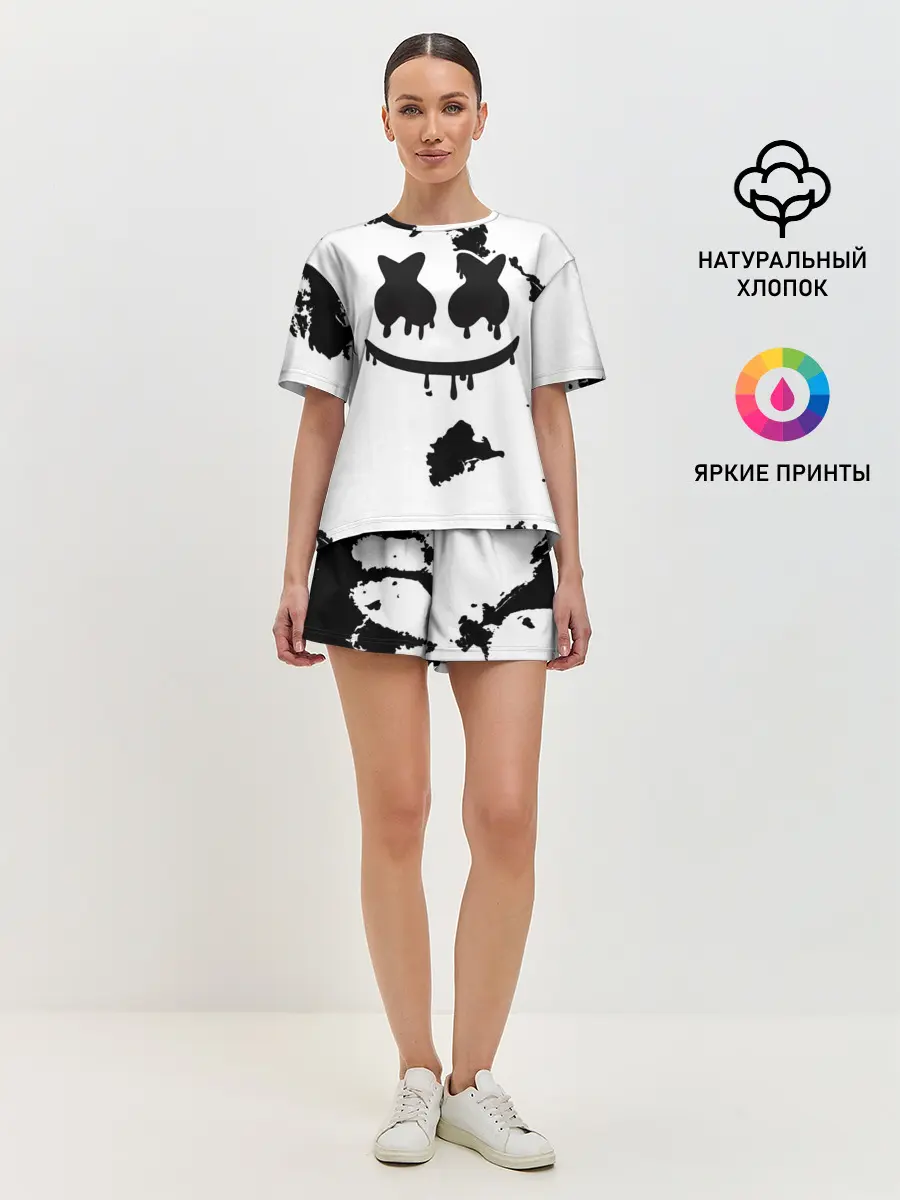 Женская пижама с шортами / Marshmello
