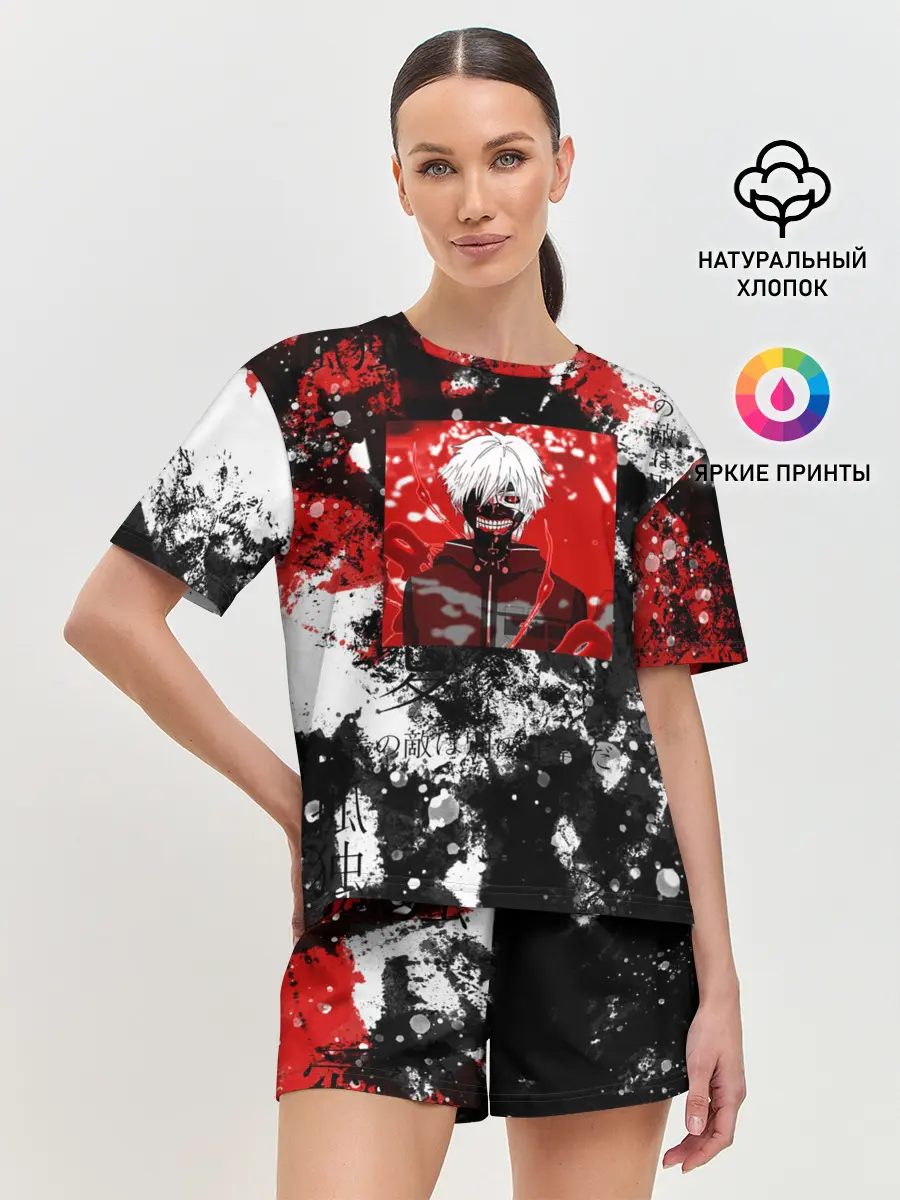 Женская пижама с шортами / Кен канеки