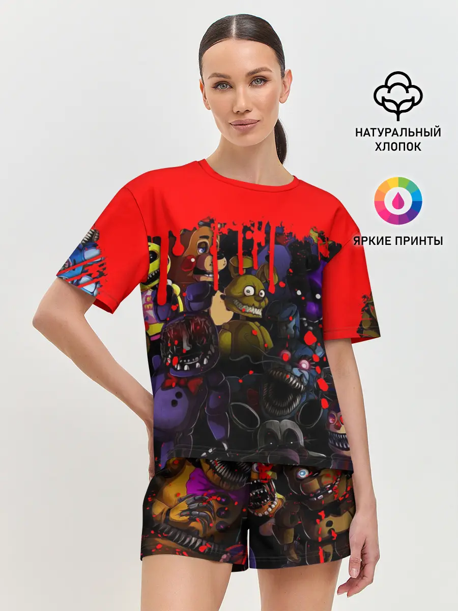 Женская пижама с шортами / Five Nights At Freddys