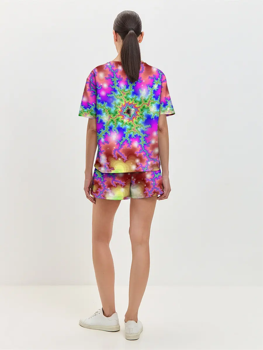 Женская пижама с шортами / Абстракция