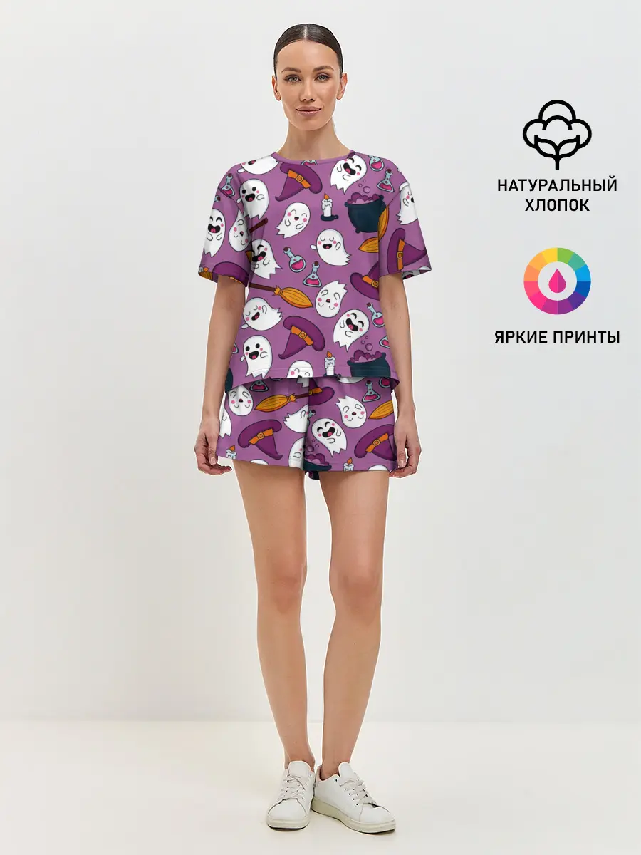 Женская пижама с шортами / halloween 2020