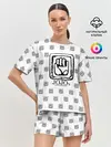 Женская пижама с шортами / Лого джоджо белый
