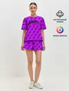 Женская пижама с шортами / Джоджо фиолетовый паттерн
