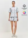 Женская пижама с шортами / Кораблики да маяки
