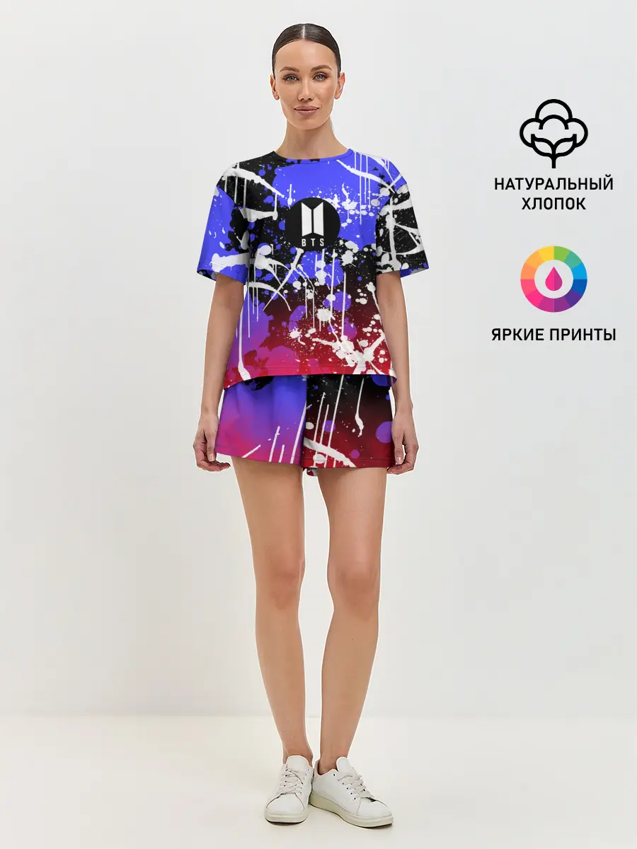 Женская пижама с шортами / BTS