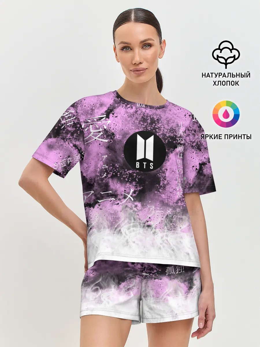 Женская пижама с шортами / BTS