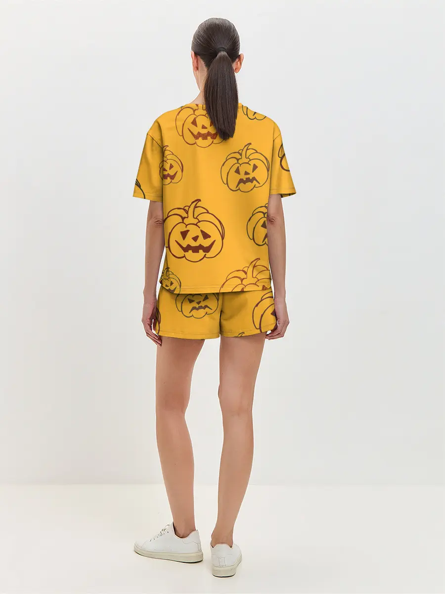 Женская пижама с шортами / Тыквы