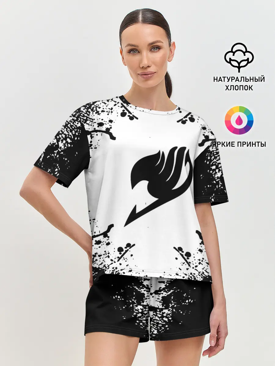 Женская пижама с шортами / Хвост Феи в белом круге