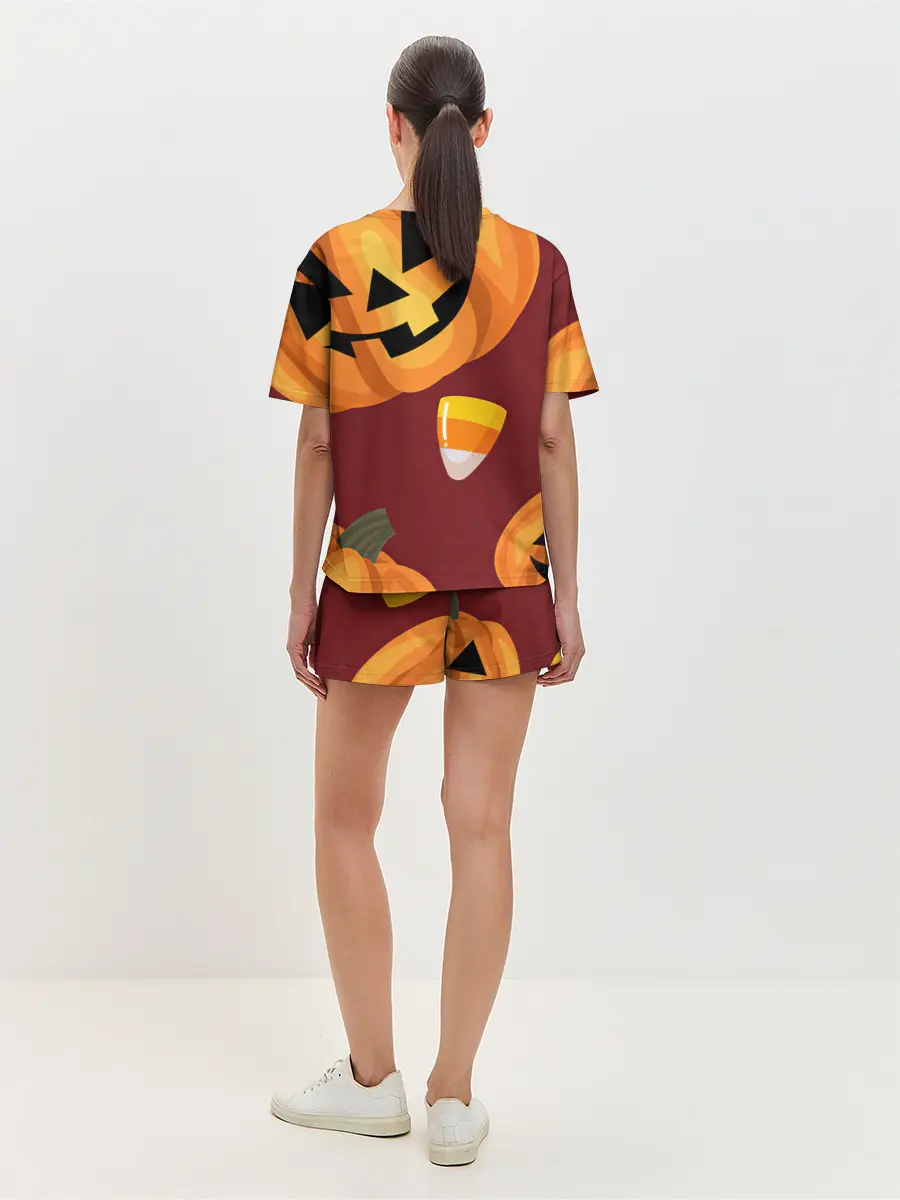 Женская пижама с шортами / Сладкие хэллоуин