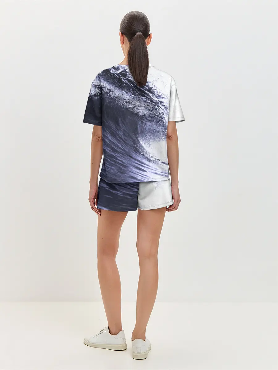 Женская пижама с шортами / Волна