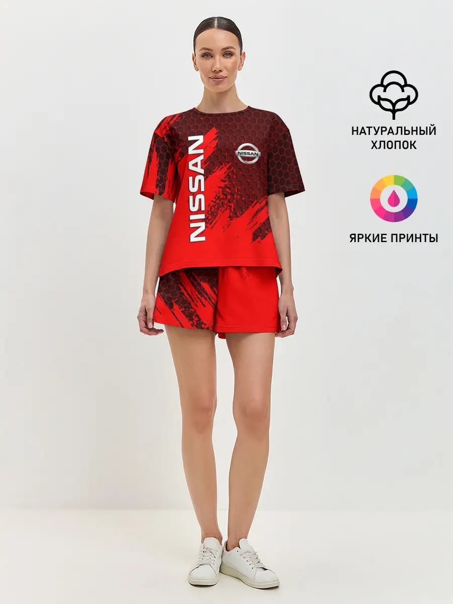 Женская пижама с шортами / NISSAN
