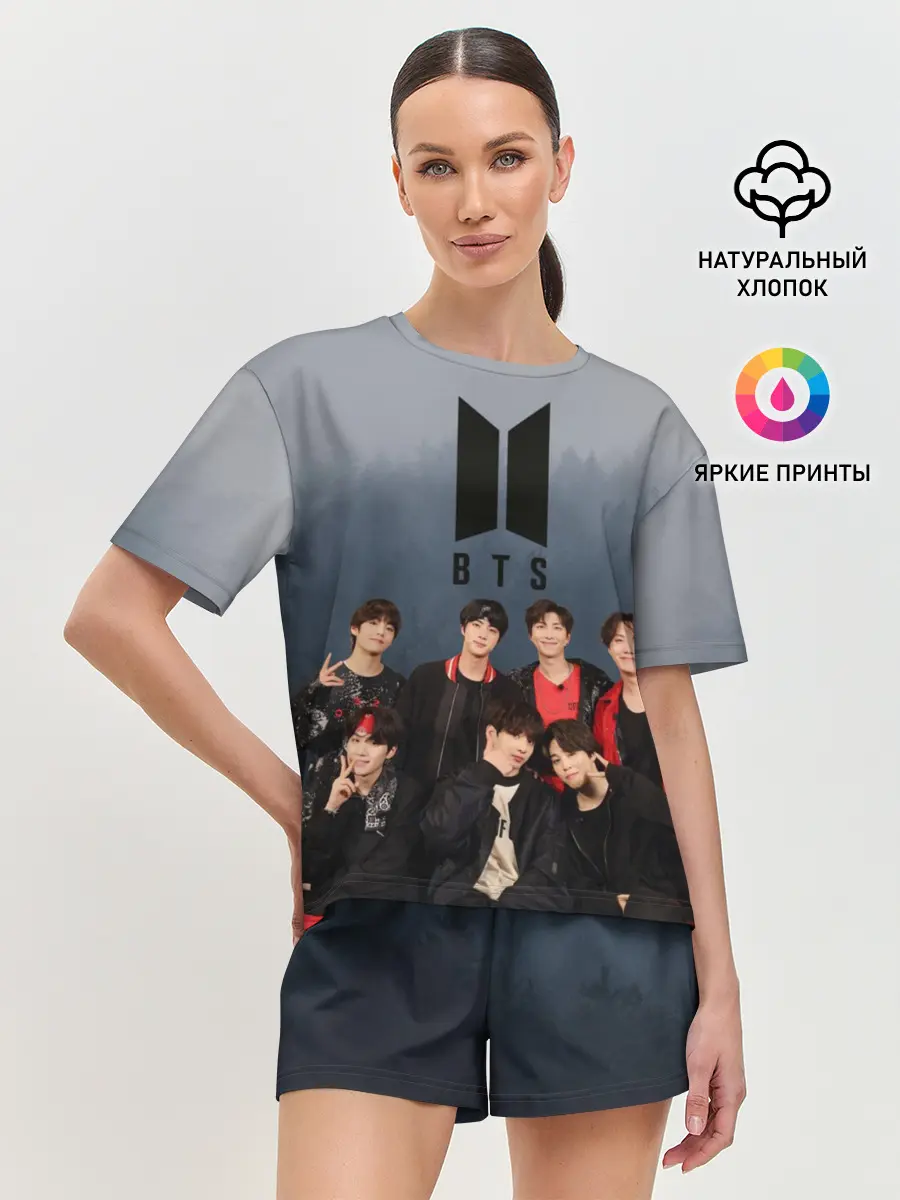 Женская пижама с шортами / BTS Forest