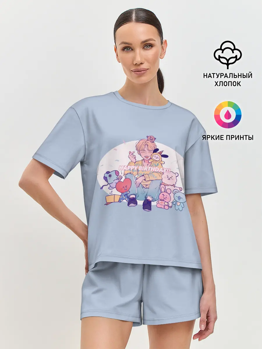 Женская пижама с шортами / BTS Happy Birthday