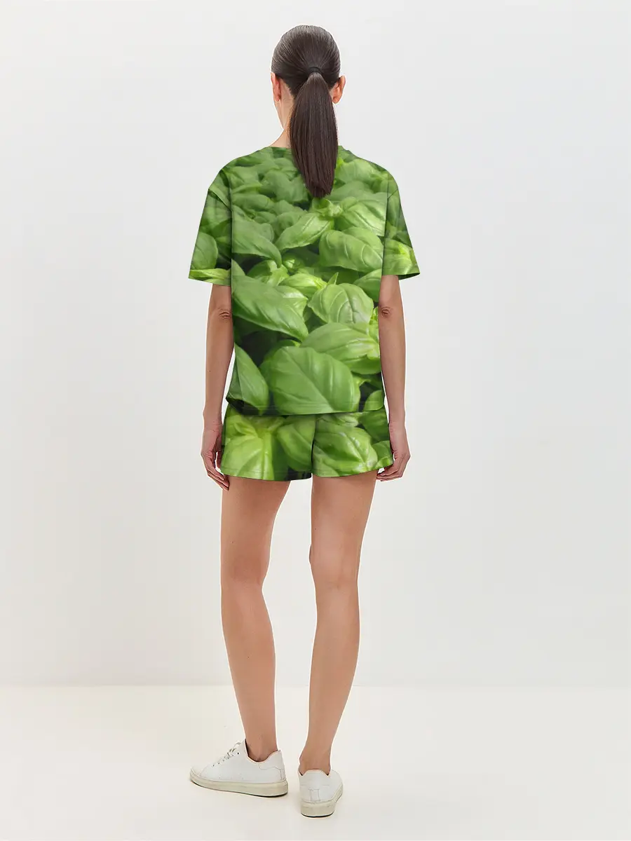 Женская пижама с шортами / Неоновый базилик